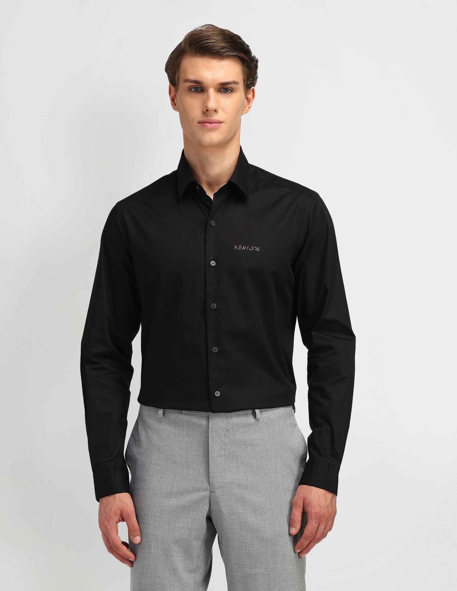 Arrow Newyork Solid Cotton Shirt