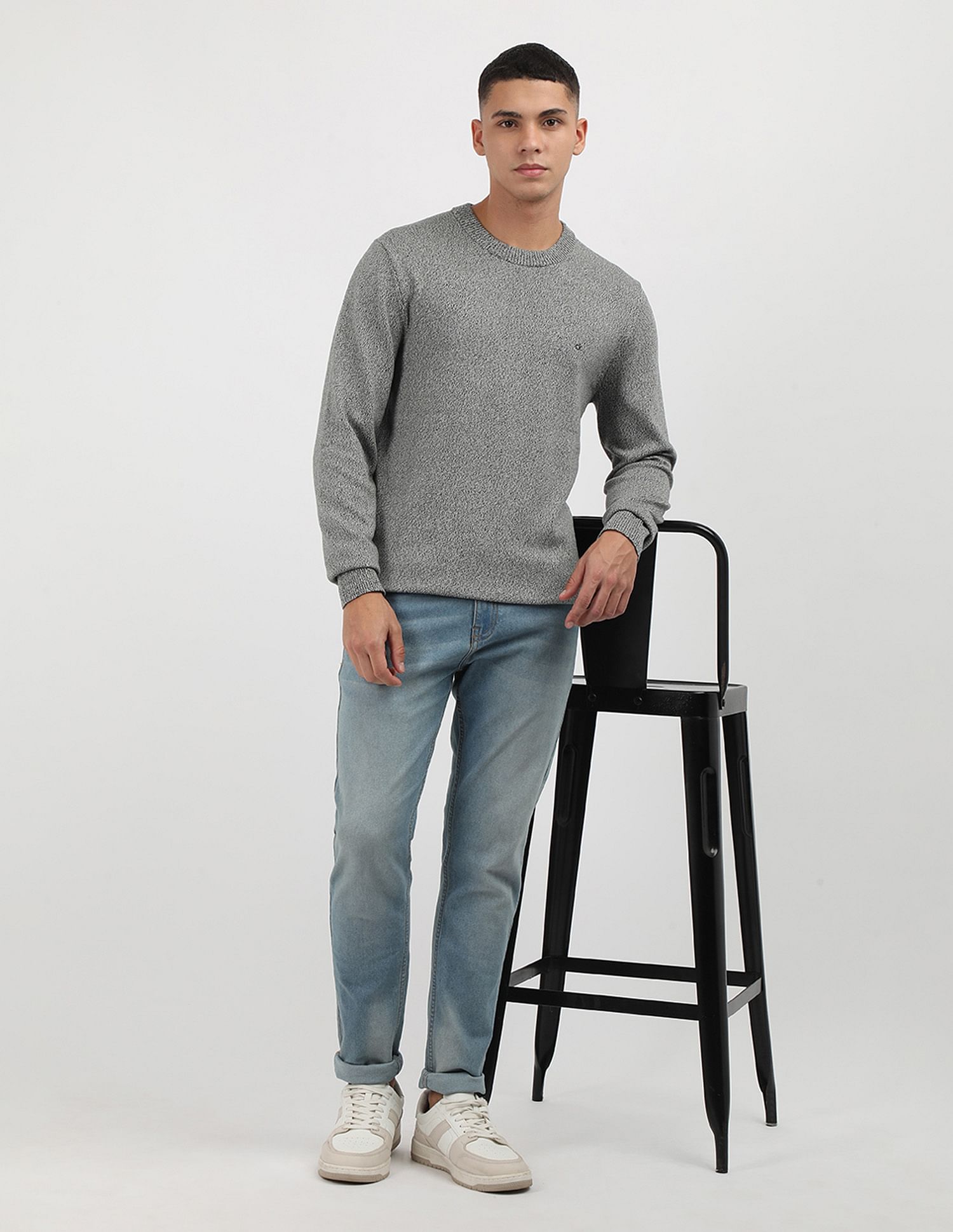 Calvin Klein Jeans Mouline Cotton Regular Fit Sweater