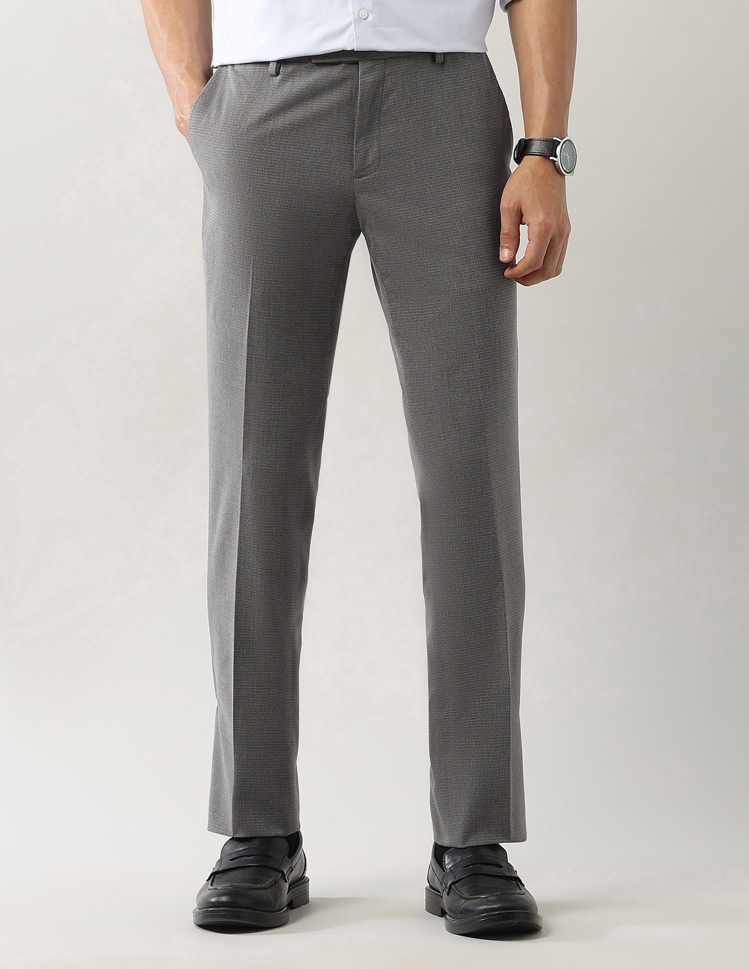 Arrow Mid Rise Autoflex Dobby Trousers