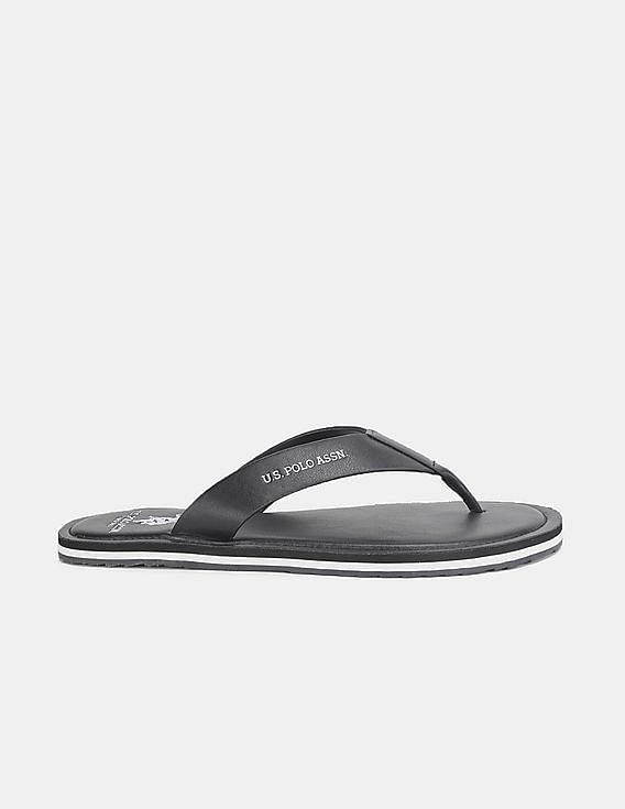 U.S. Polo Assn. V-Strap Brand Print Aldan Flip Flops