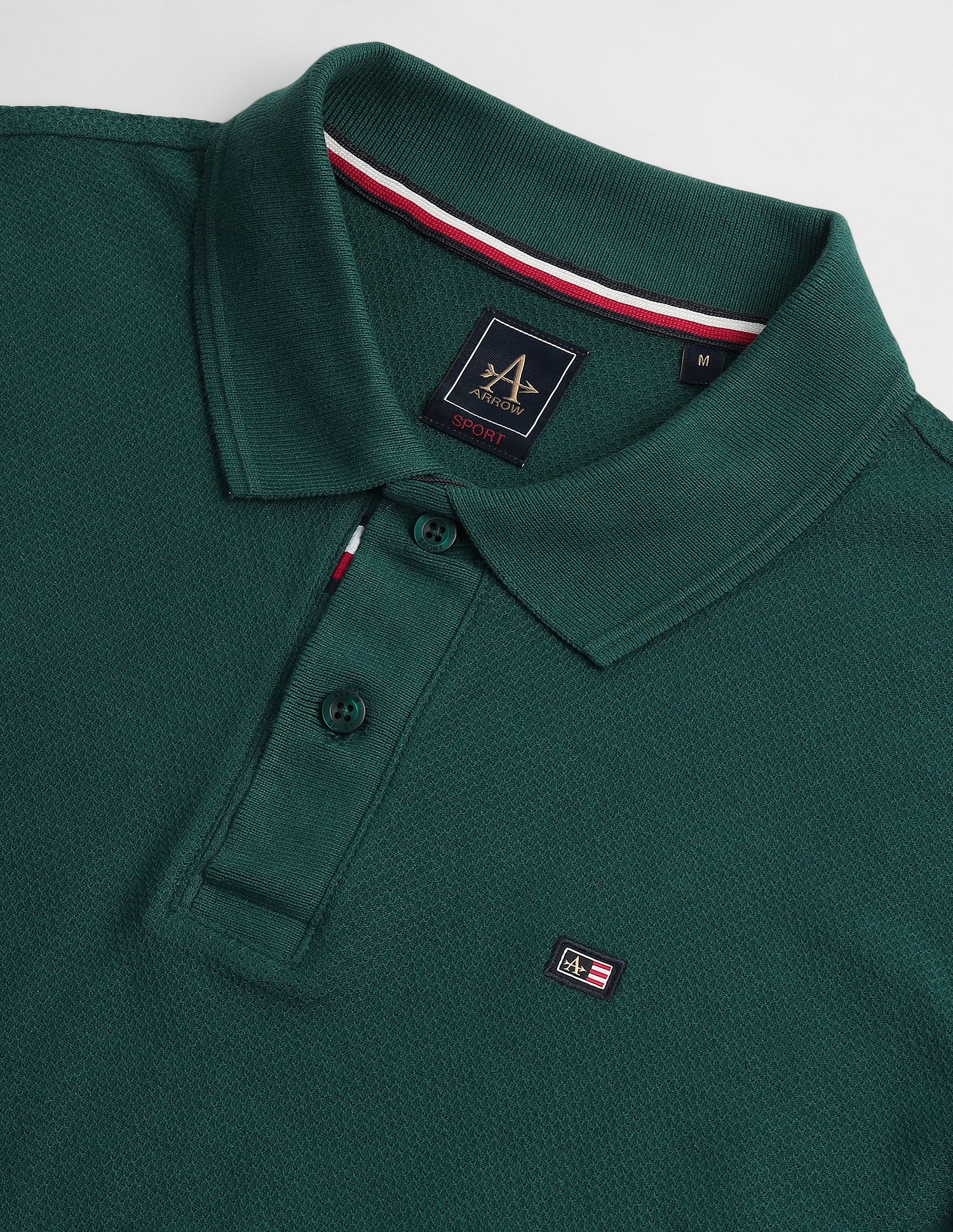 Arrow Sports Pure Cotton Textured Polo Shirt