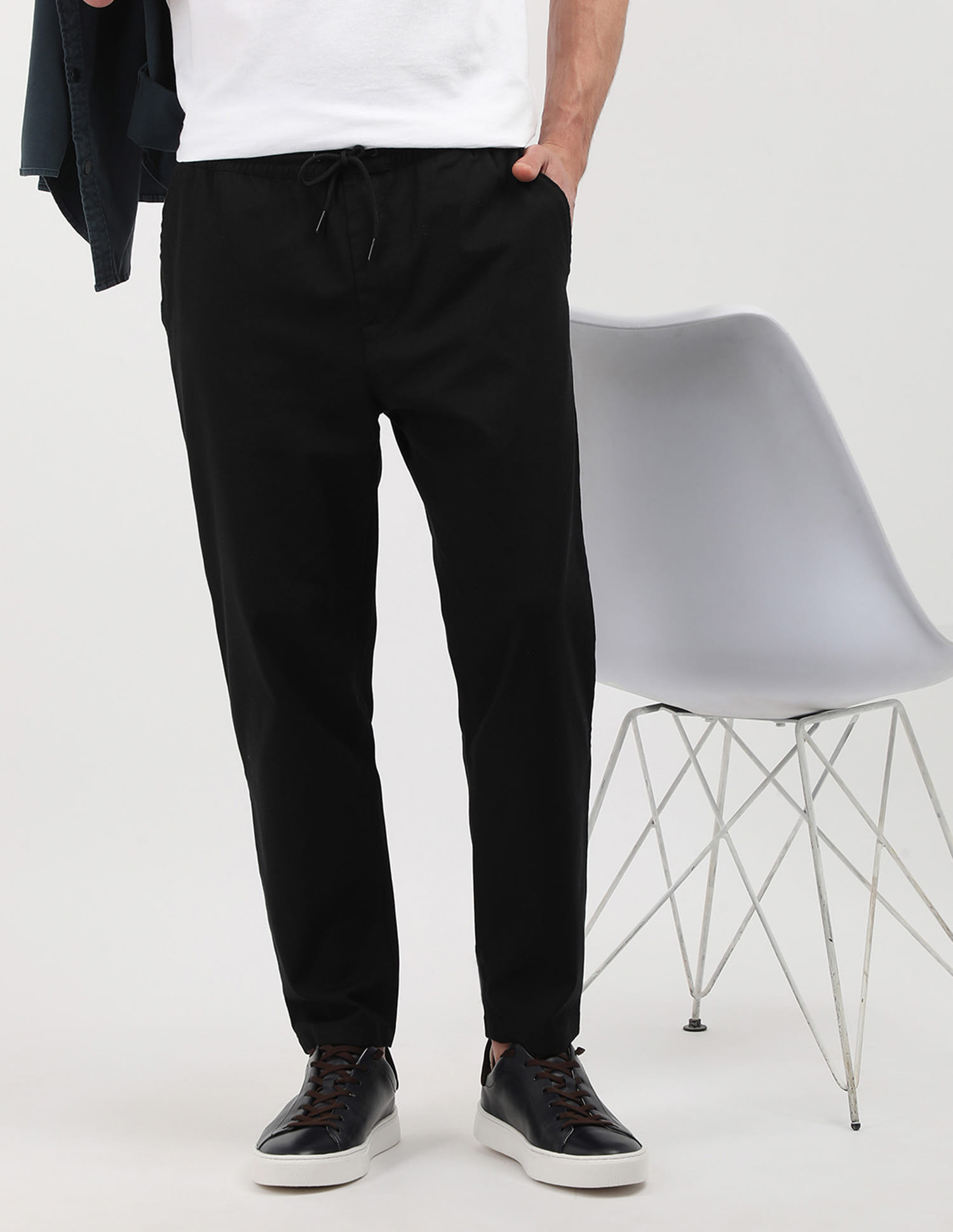 Buy Calvin Klein Jeans A- Slim Drawcord Chino Trousers
