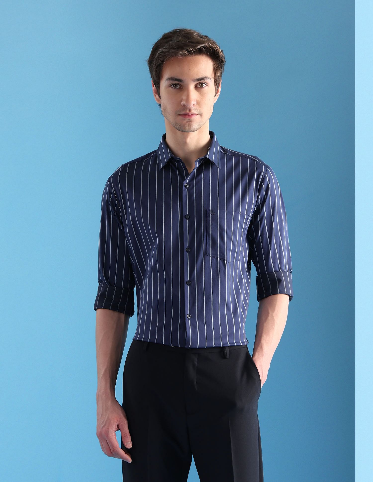 Arrow Vertical Striped Liberty Classic Fit Velocity Shirt