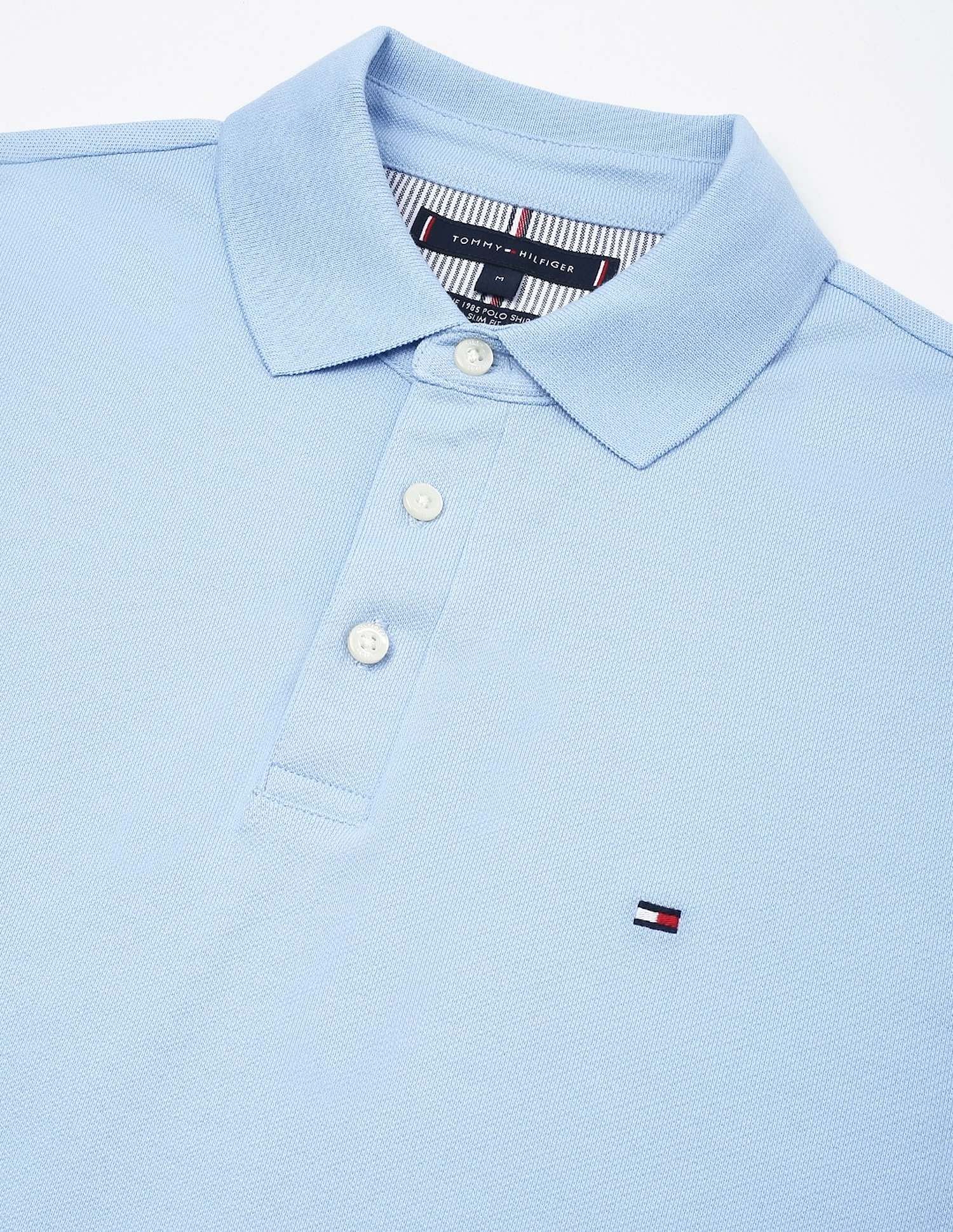 Tommy Hilfiger Solid Slim-Fit Cotton Polo Shirt