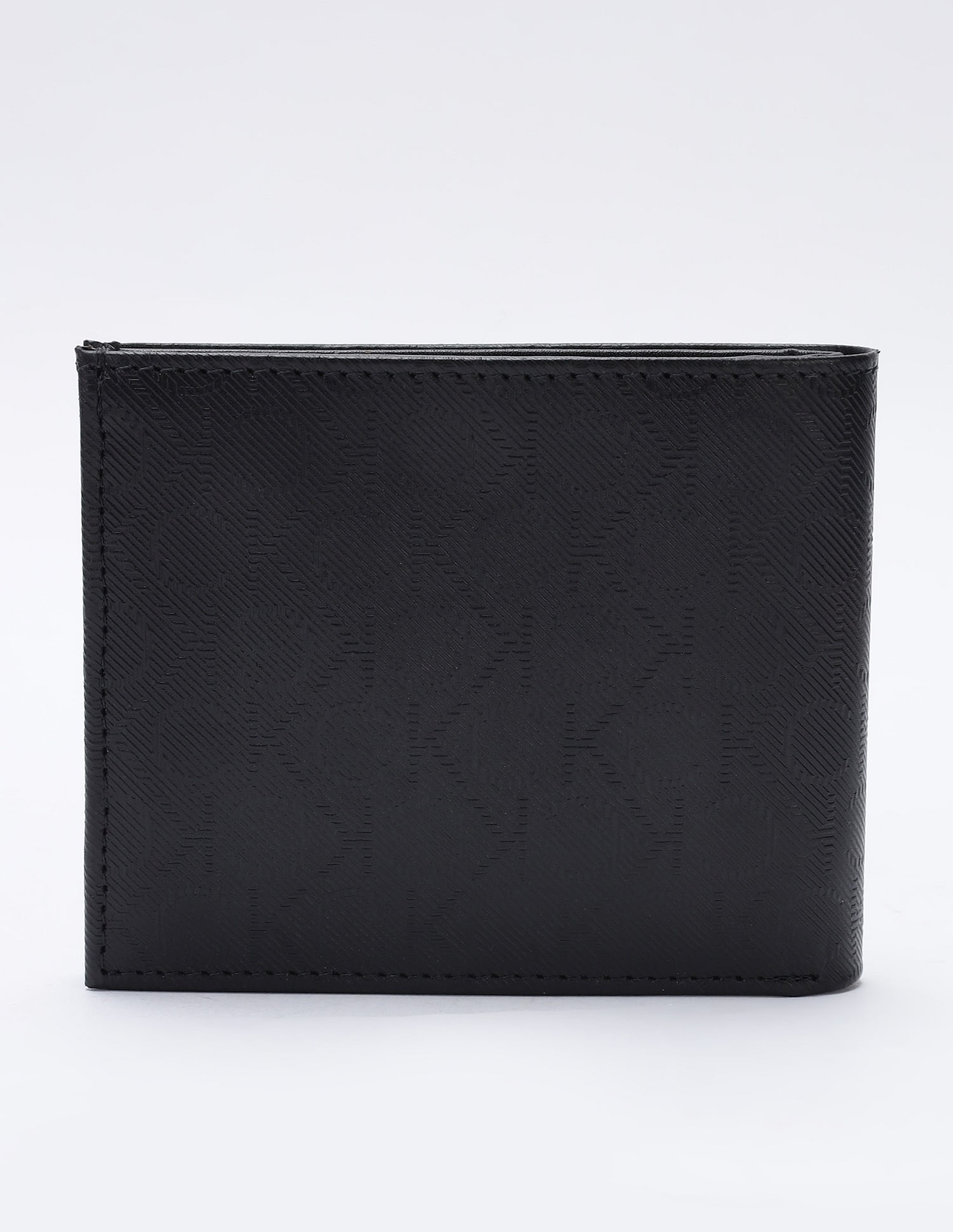 Calvin Klein Logo Black Leather Bi-Fold Wallet