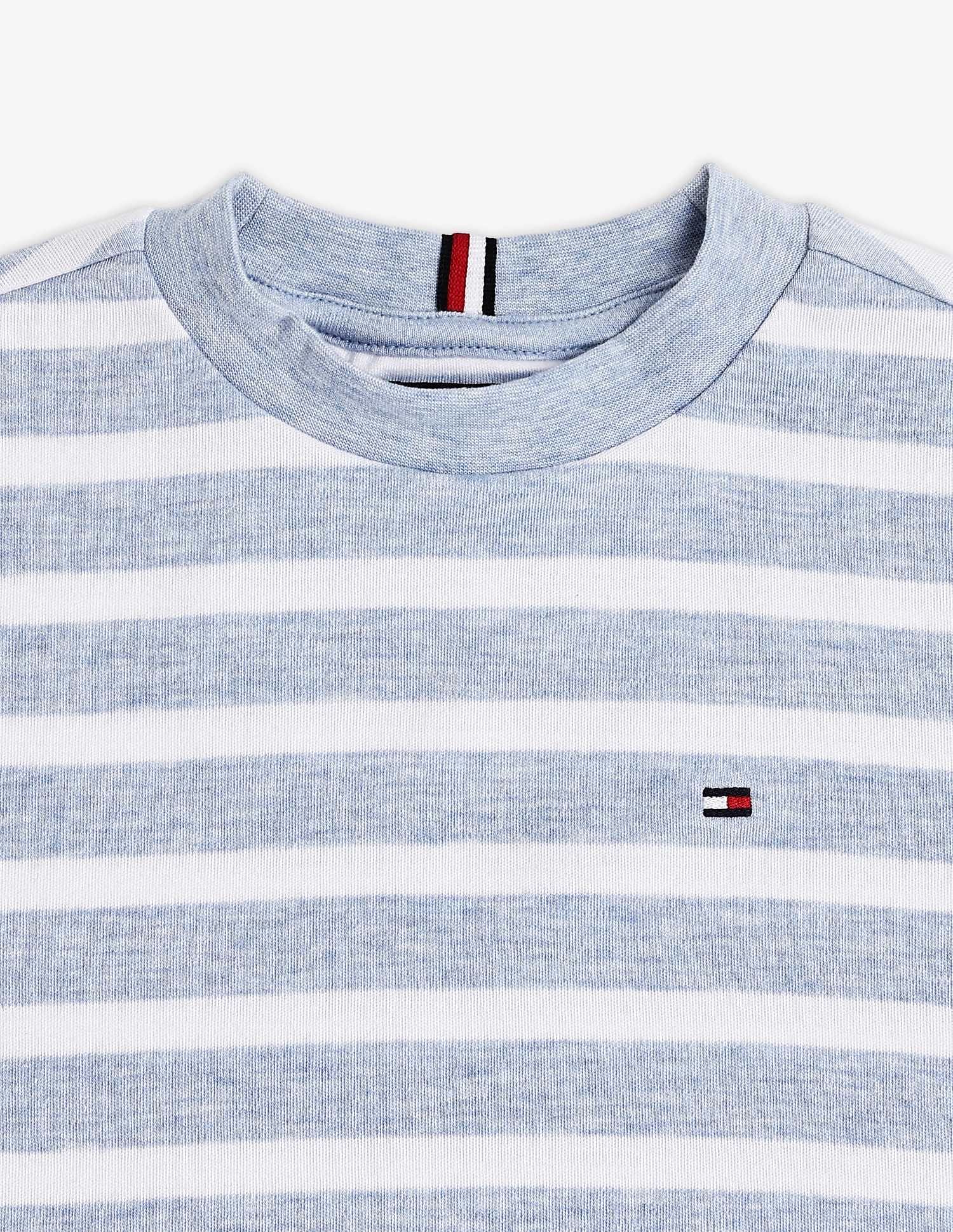Tommy Hilfiger Kids Boys Striped Regular Fit Cotton T-Shirt
