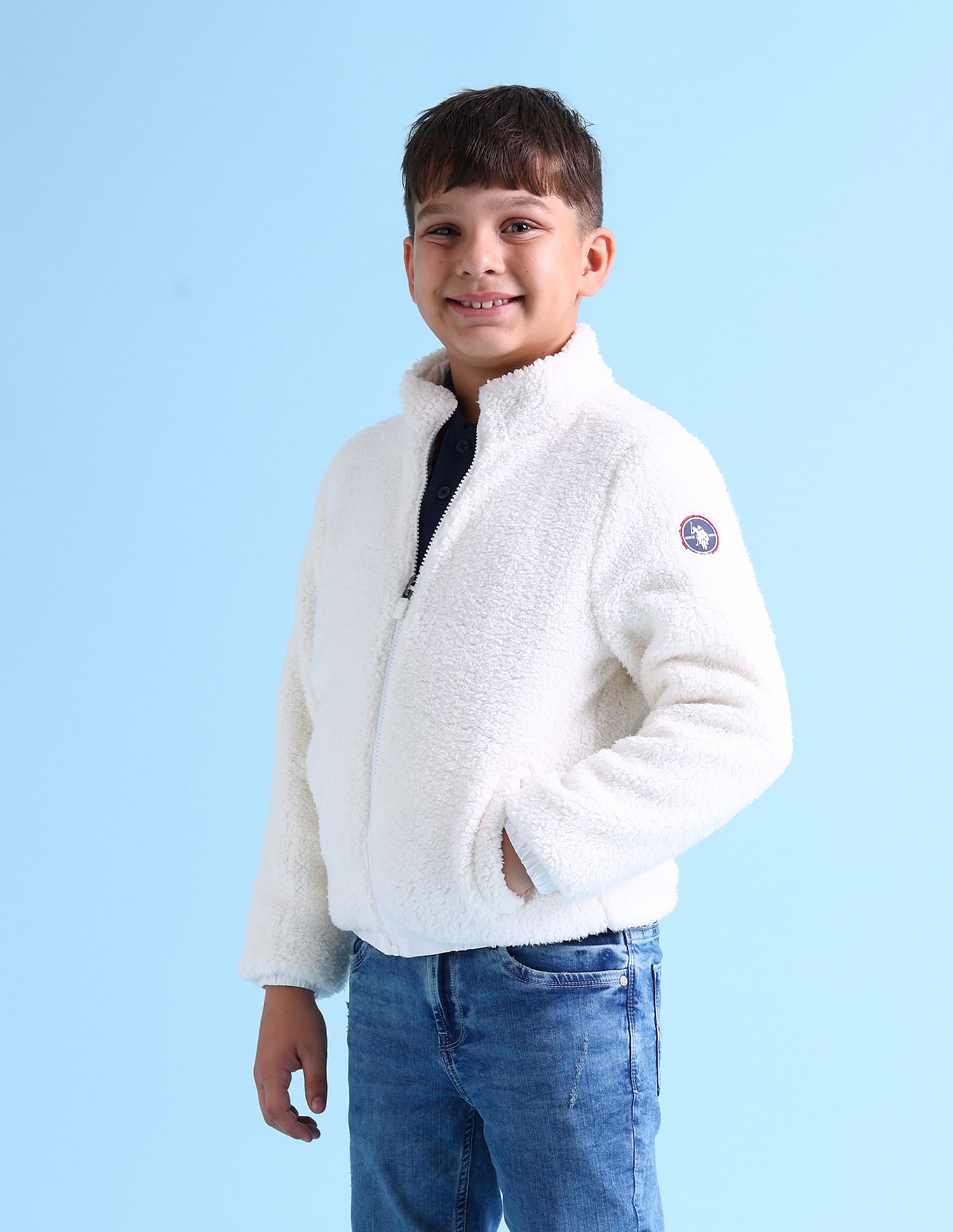 Boys white jacket hotsell