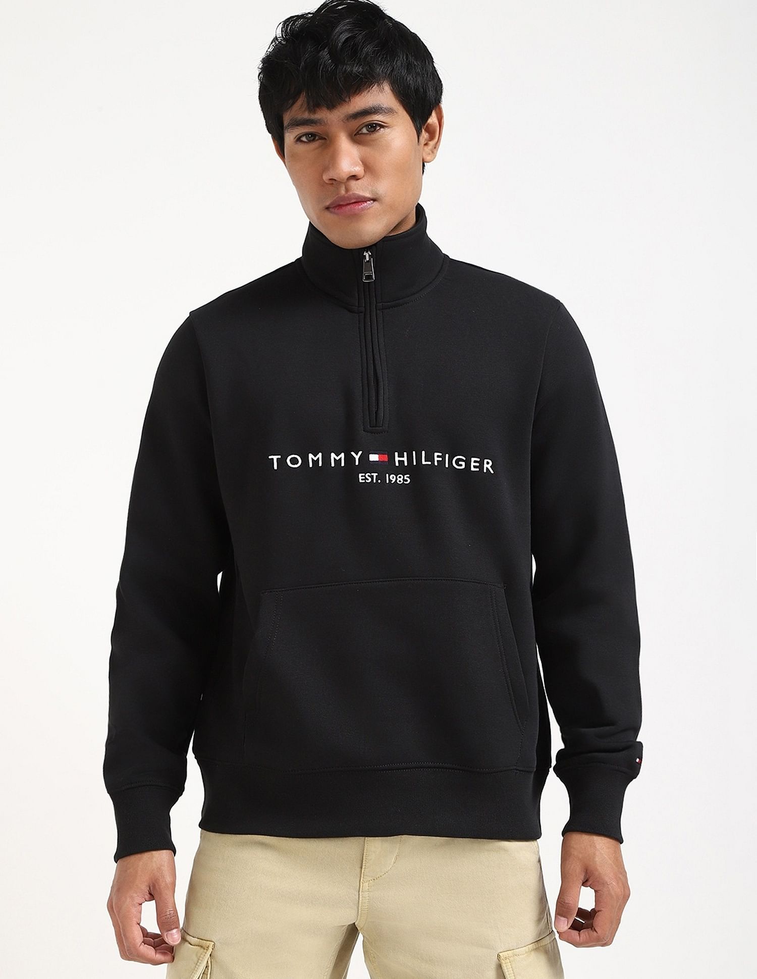Tommy Hilfiger Embroidered Logo Regular-Fit Cotton Sweatshirt