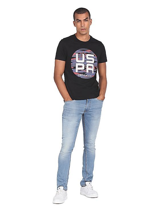 U.S. Polo Assn. Denim Co. Cotton Brand Print T-Shirt