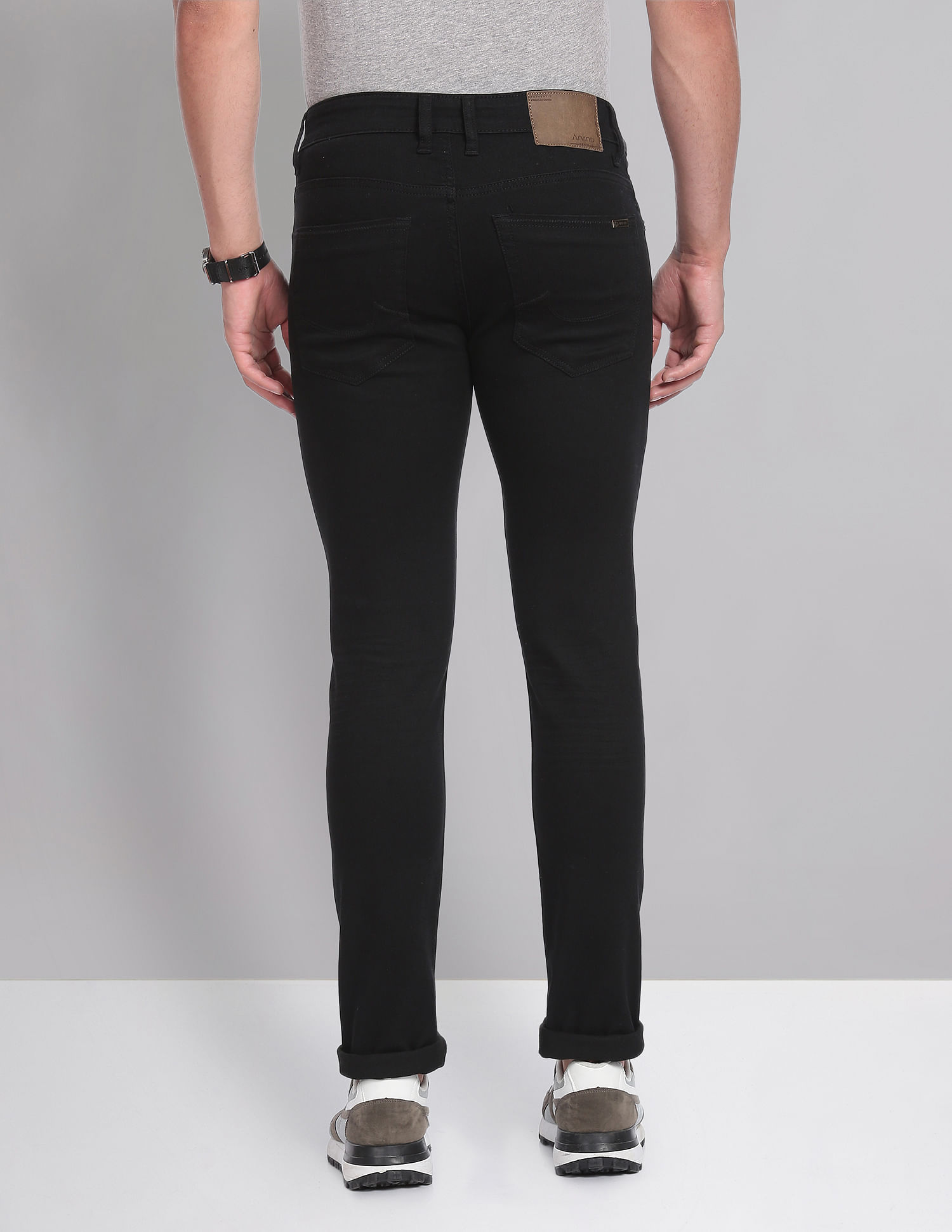 AD by Arvind Slim Fit Twill All Day Jeans