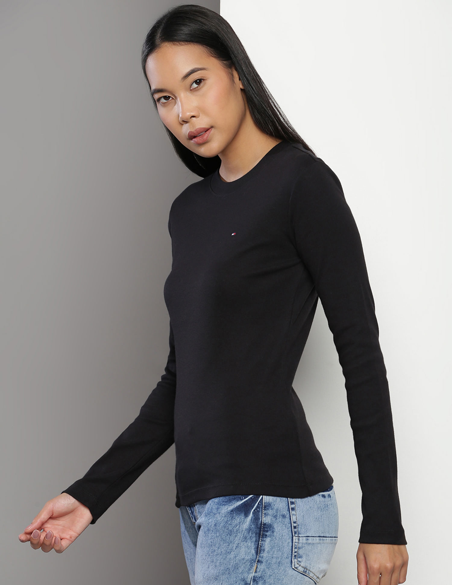 Buy Tommy Hilfiger Long Sleeve Slim Fit T-Shirt