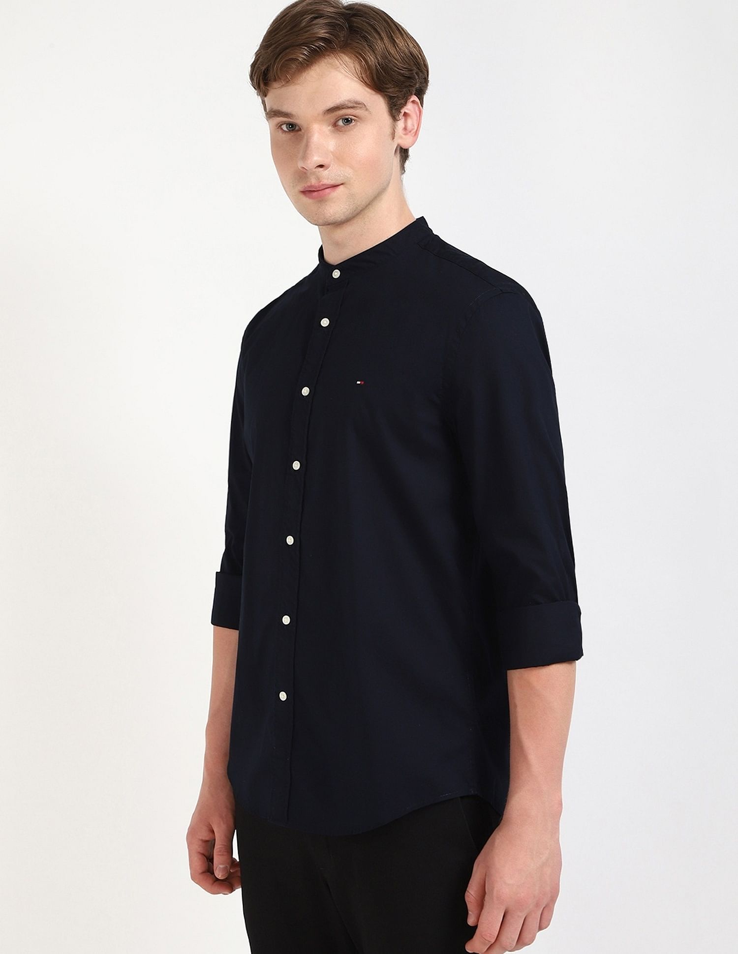 Tommy Hilfiger Solid Regular-Fit Poplin Woven Shirt