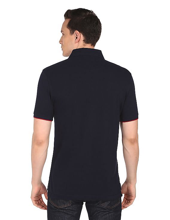 Arrow Sports Brand Stripe Short Sleeve Polo Shirt