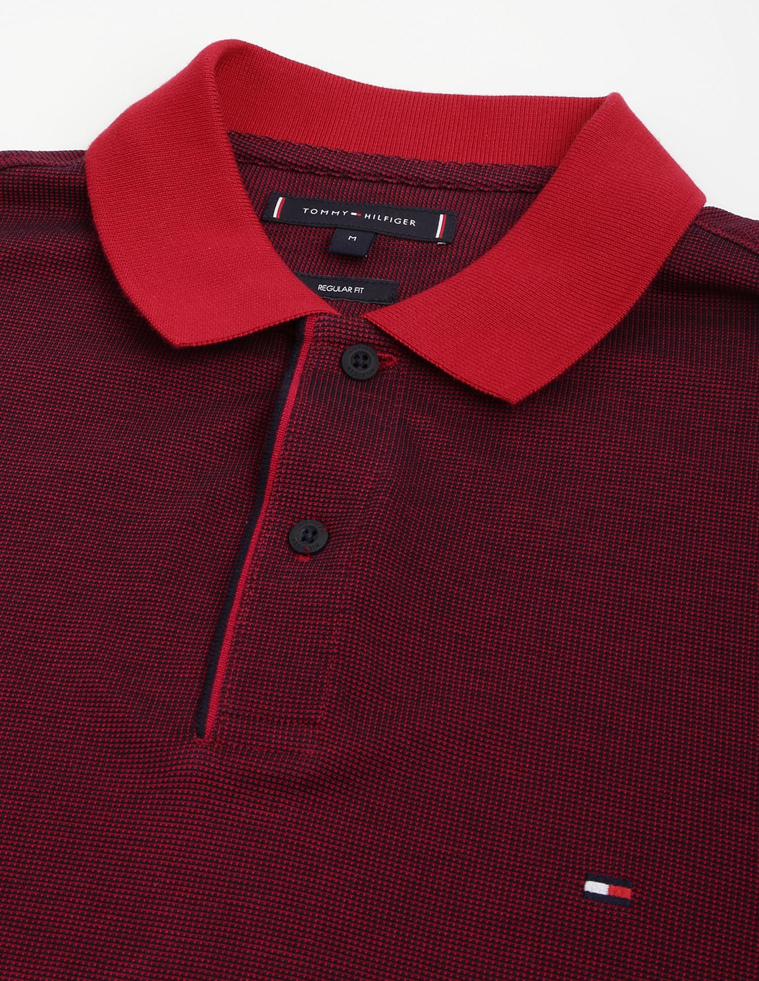 Tommy Hilfiger Transitional Cotton Contrast Collar Polo Shirt
