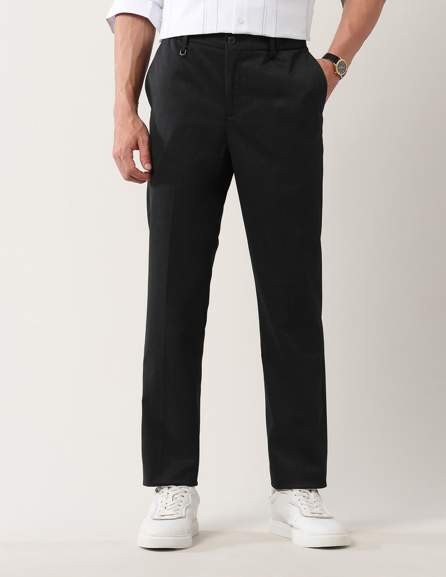 Arrow Newyork Dobby Mid Rise Trousers