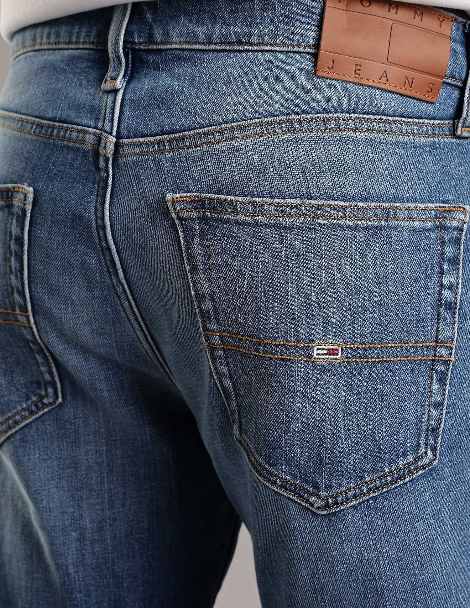 Tommy Hilfiger Mid-Wash Slim-Fit Mid Rise Jeans