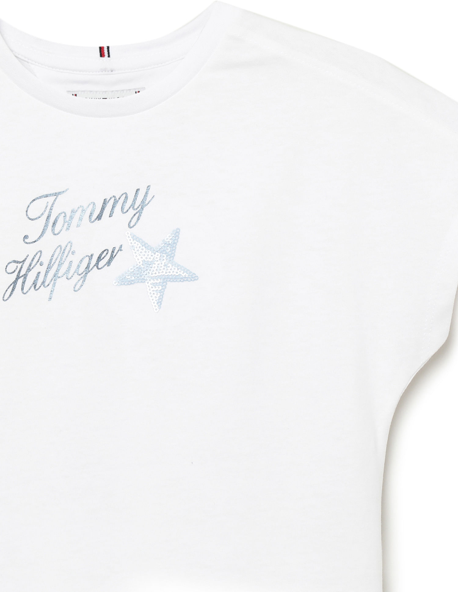 Tommy Hilfiger Kids Girls Tommy Sequins Foil T-Shirt
