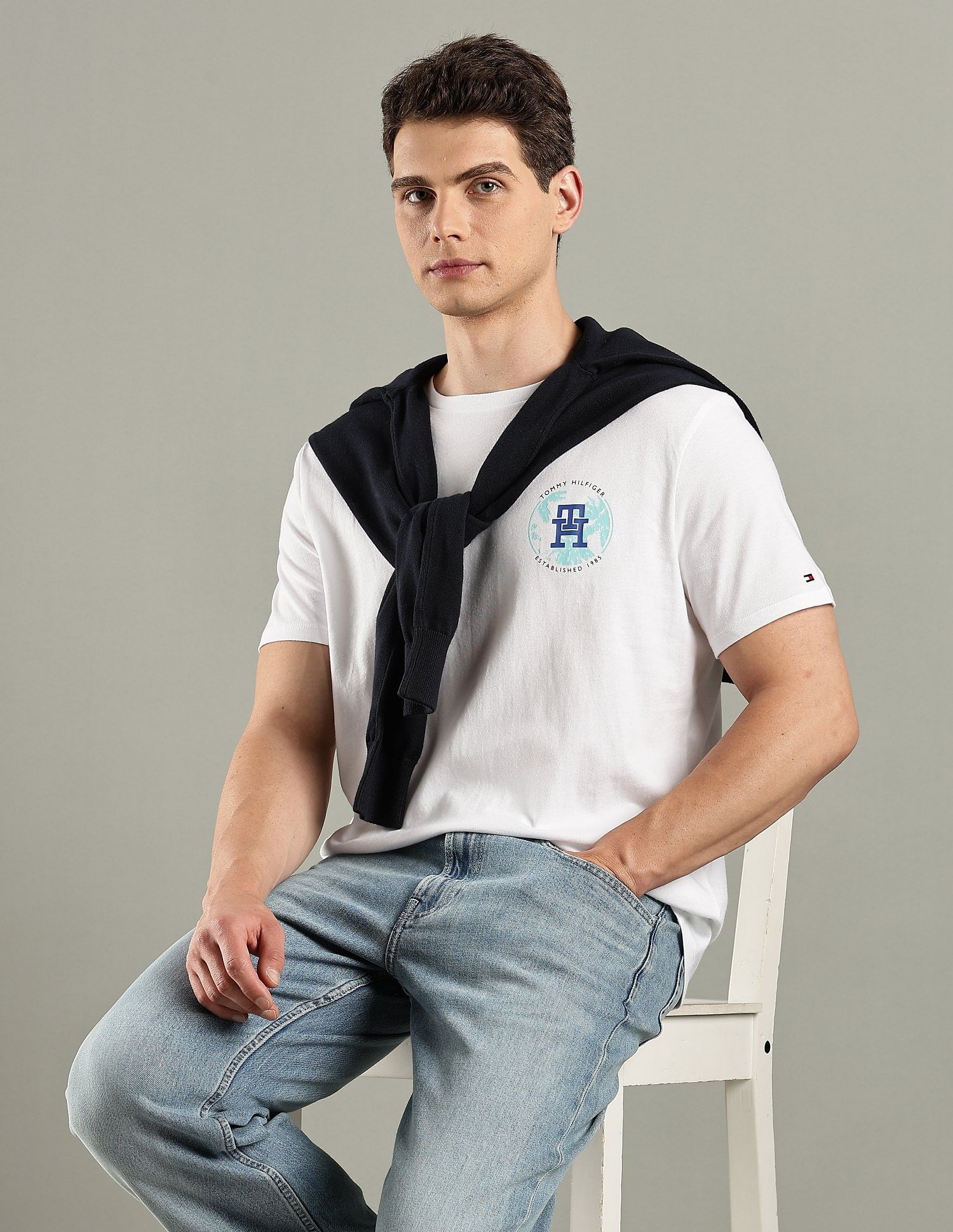 Tommy Hilfiger Logo Regular-Fit Cotton T-Shirt