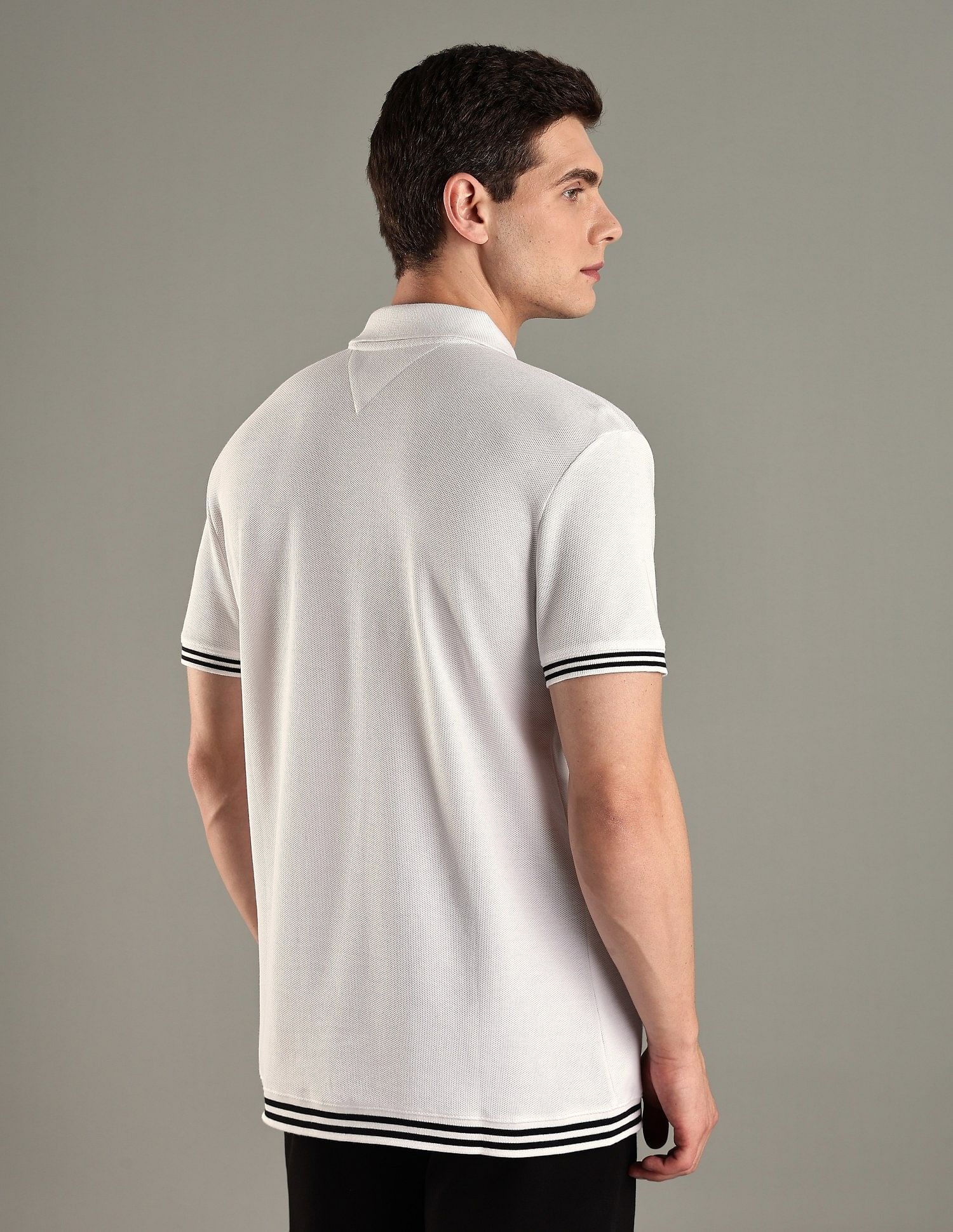 Tommy Hilfiger Solid Regular-Fit Cotton Polo T-Shirt