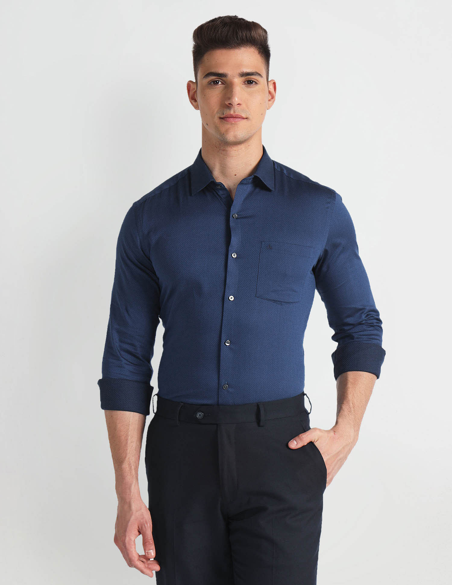 Arrow Slim Fit Festive Dobby Shirt