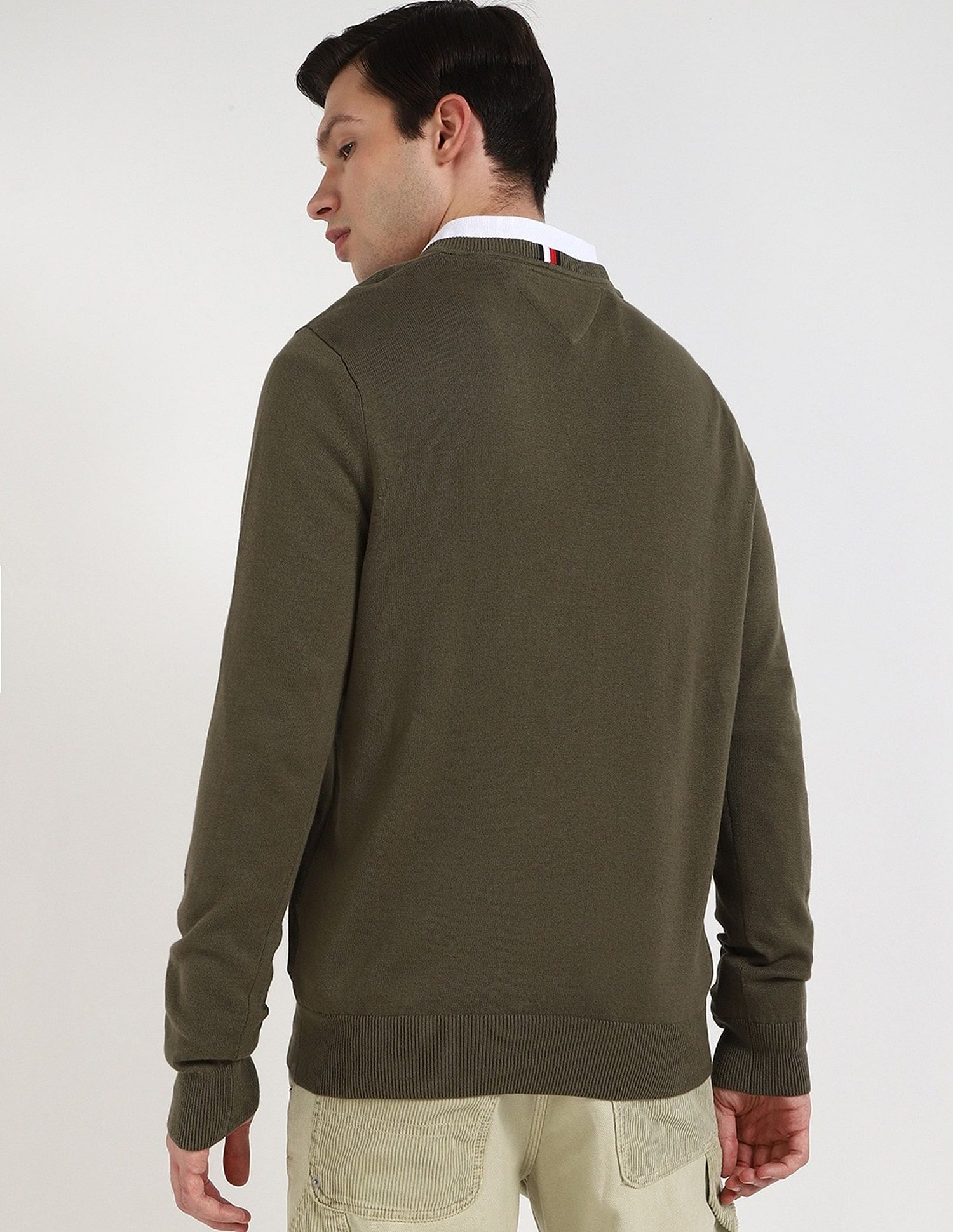 Tommy Hilfiger Solid Regular-Fit Cotton Sweater