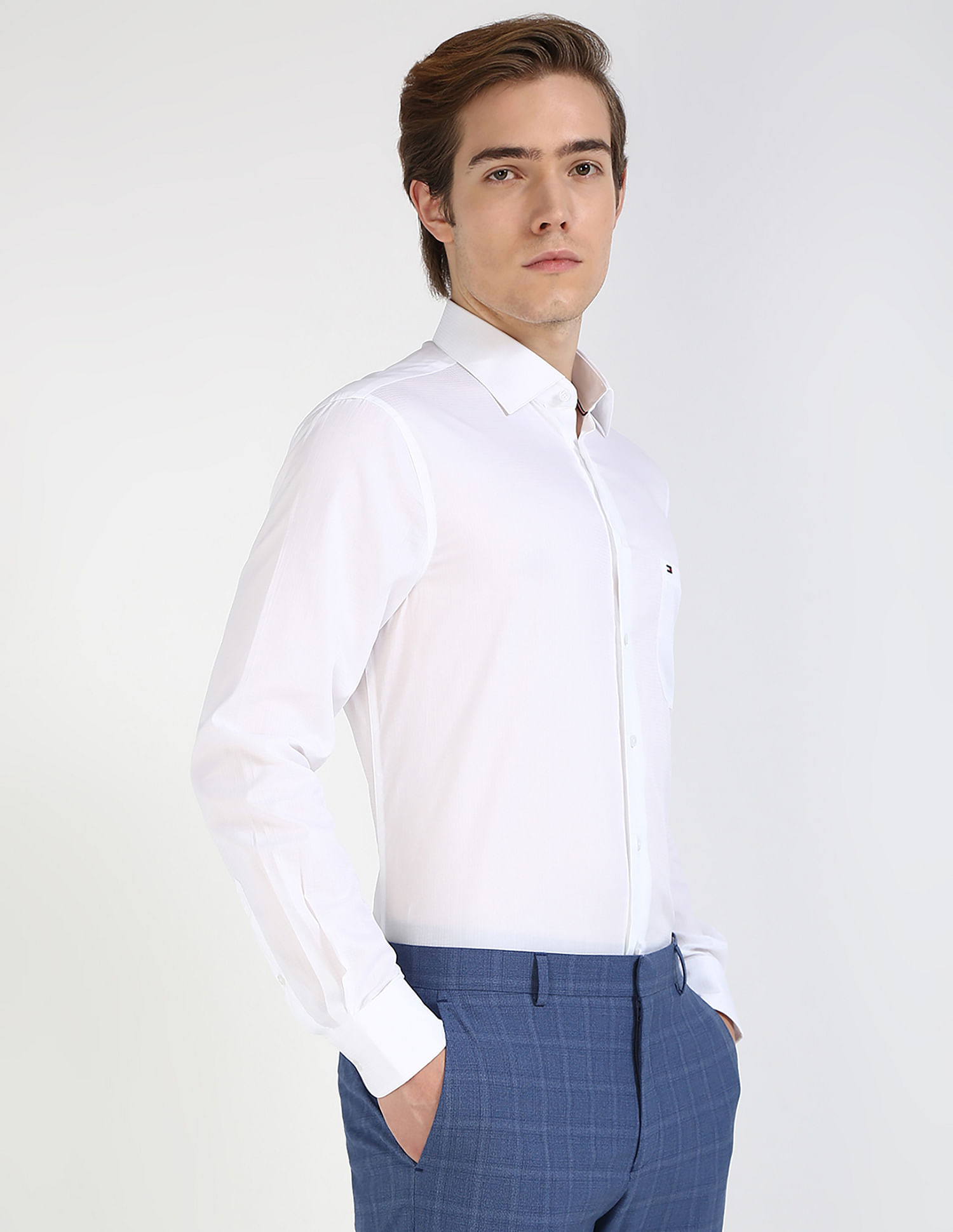 Tommy Hilfiger Lux White Dobby Regular Fit Shirt