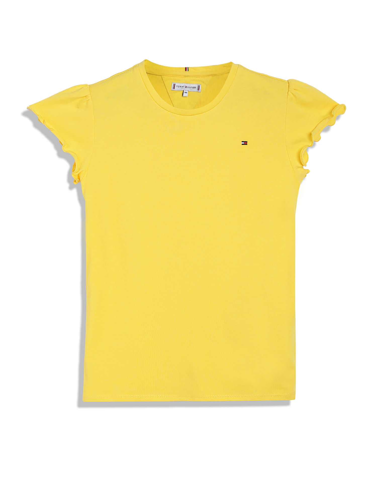 Tommy Hilfiger Kids Girls Essential Ruffle Sleeve T-Shirt