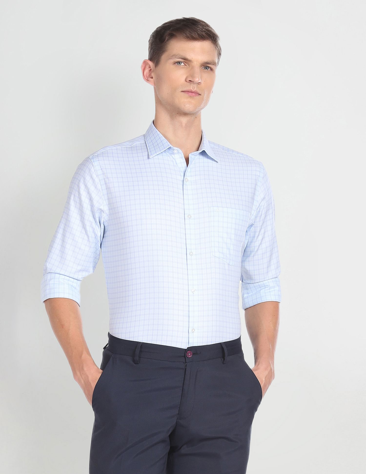 Arrow Auto Press Tartan Check Shirt