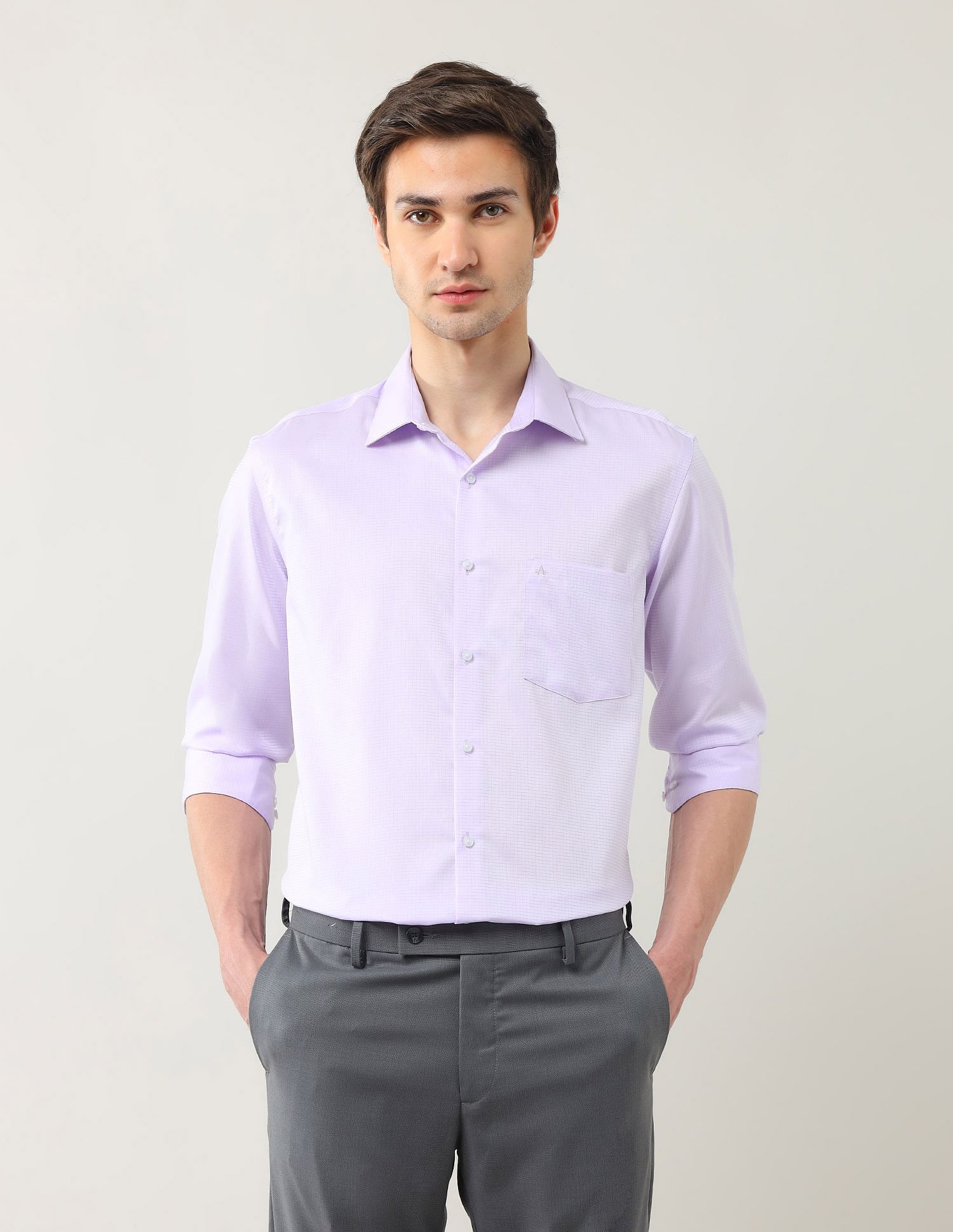 Arrow Liberty Classic Fit Graph Checked Autopress Shirt