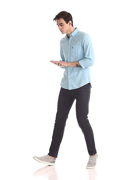 U.S. Polo Assn. Button Down Collar Tailored Regular Fit Shirt