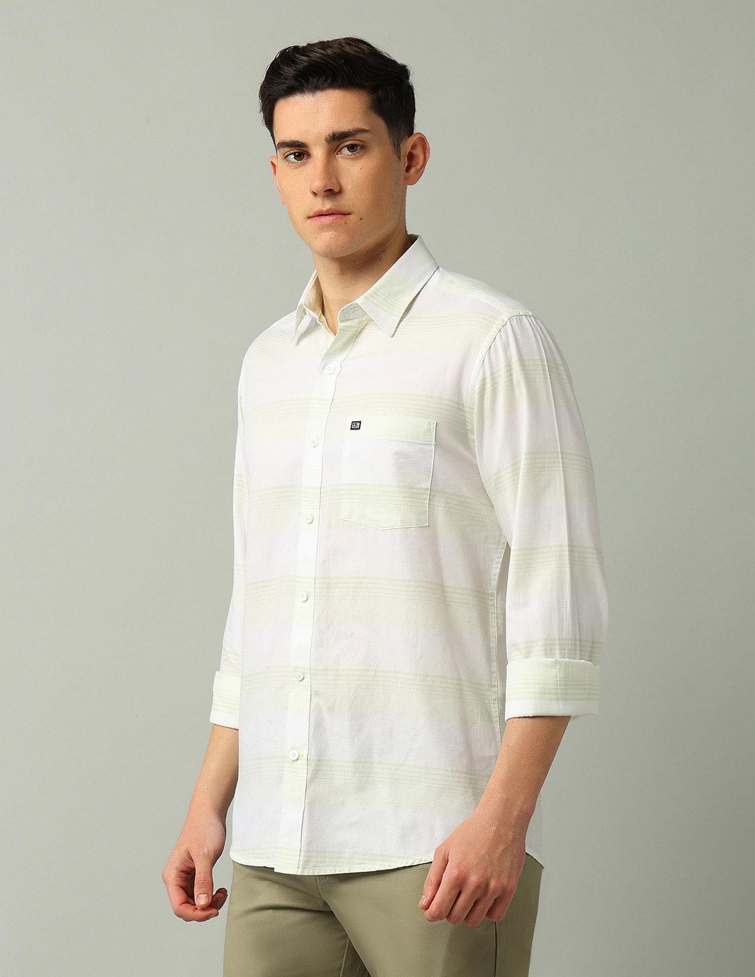 Arrow Sport Manhattan Slim Fit Horizontal Striped Shirt