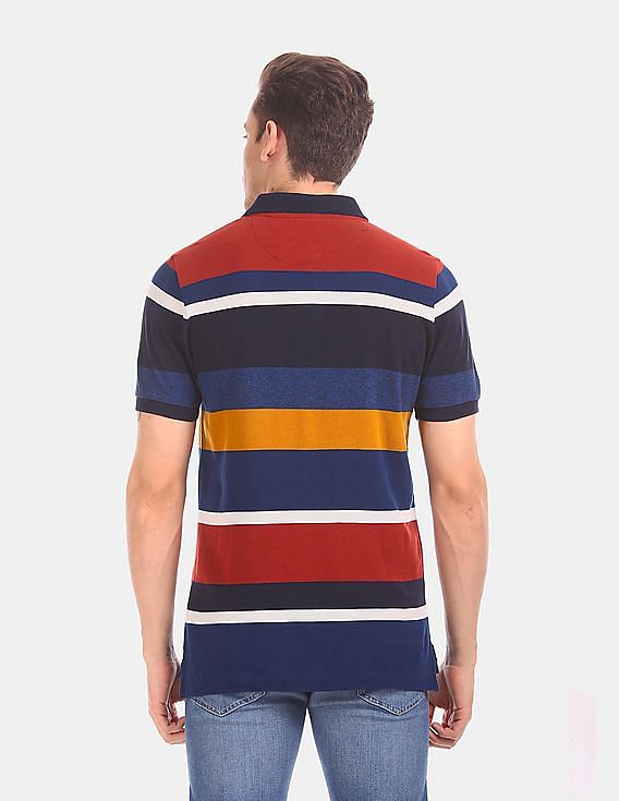 U.S. Polo Assn. Horizontal Stripe Pique Polo Shirt