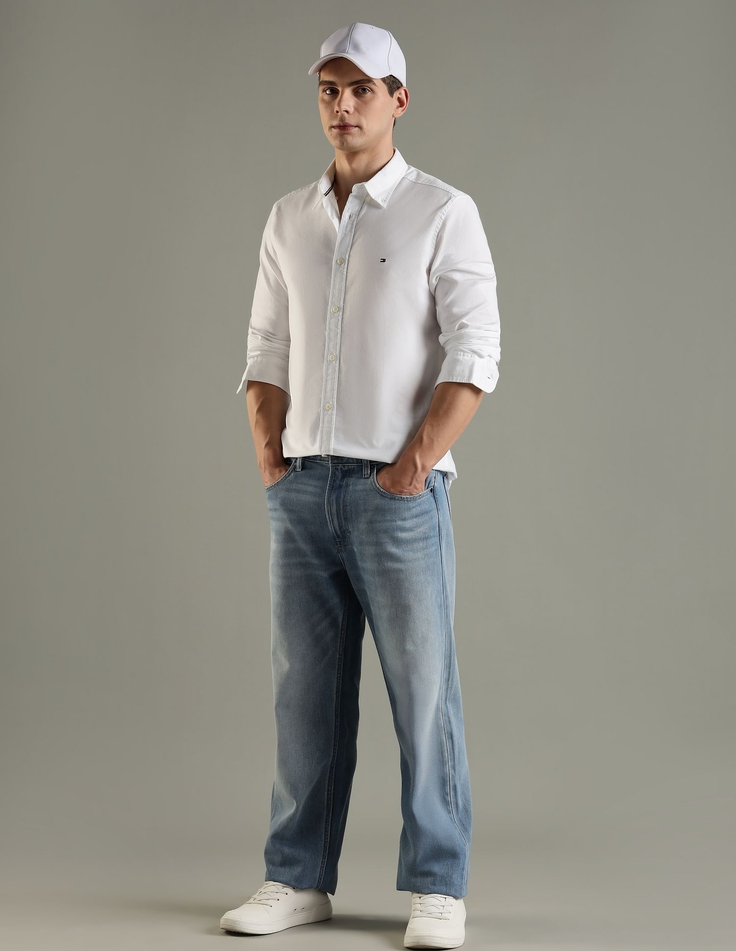Tommy Hilfiger Solid Slim Fit Cotton Shirt