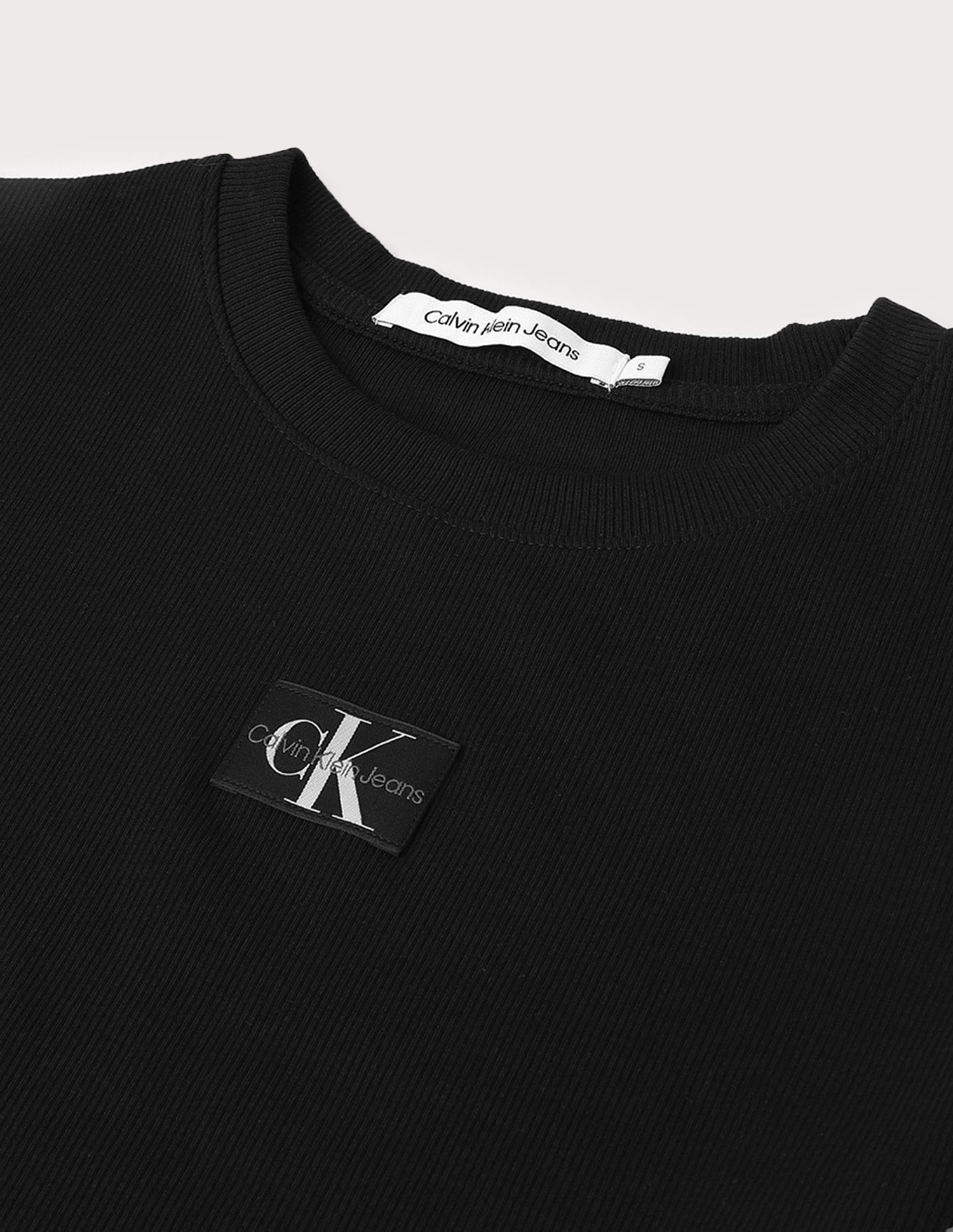 ★早期完売★CK JEAN★Women's Logo Baby Crop T-shirt★大人気 Monogram Logo Ribbed Baby Tee | Calvin Klein