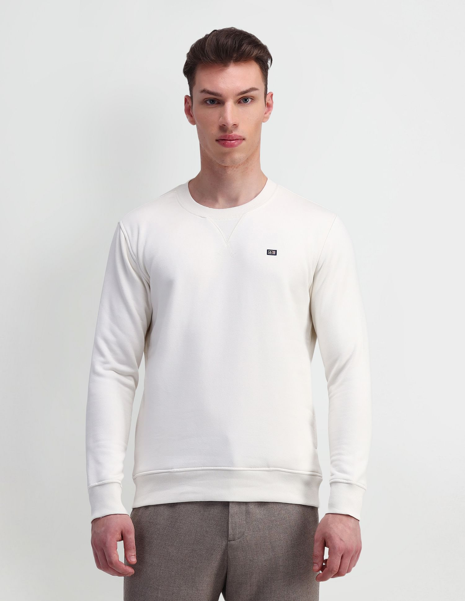 Arrow Sport Crew Neck Cotton Sweatshirt