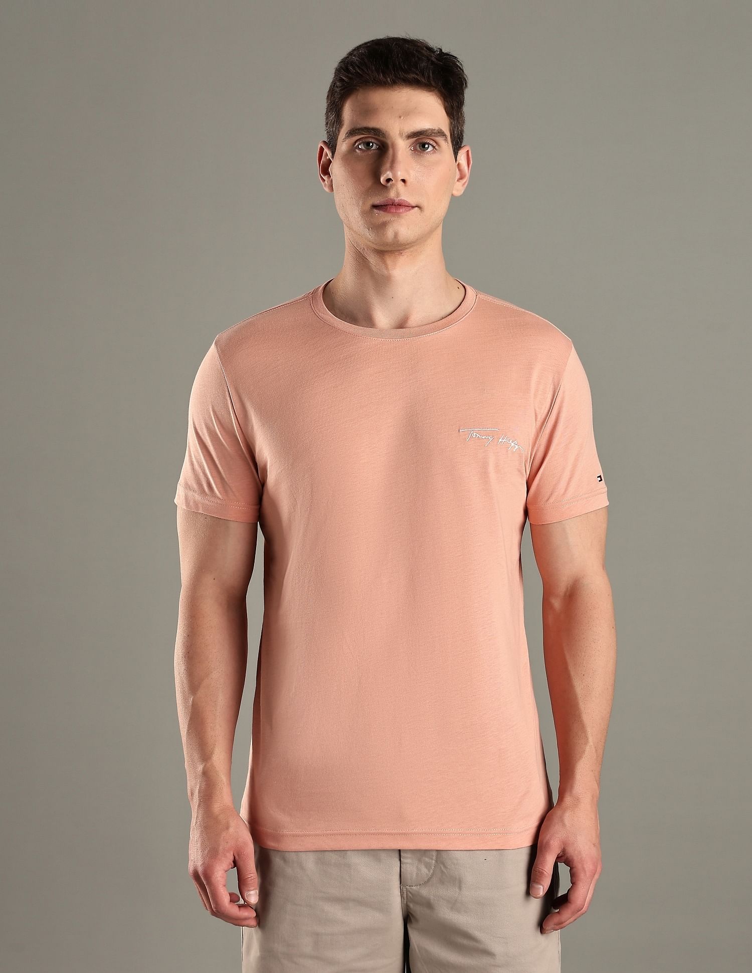 Tommy Hilfiger Solid Regular-Fit Cotton T-Shirt