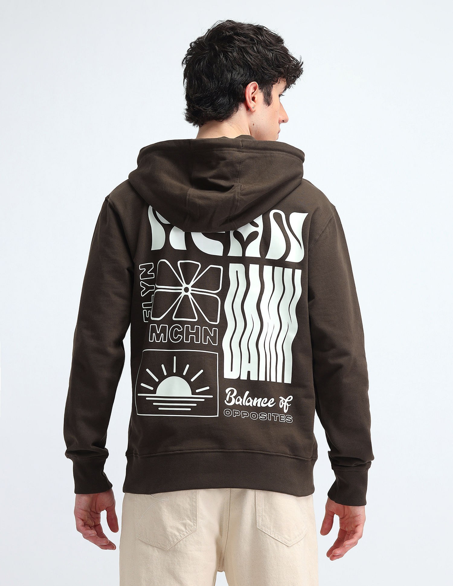 Flying Machine Brand Printed Relaxed Fit Sweatshirt