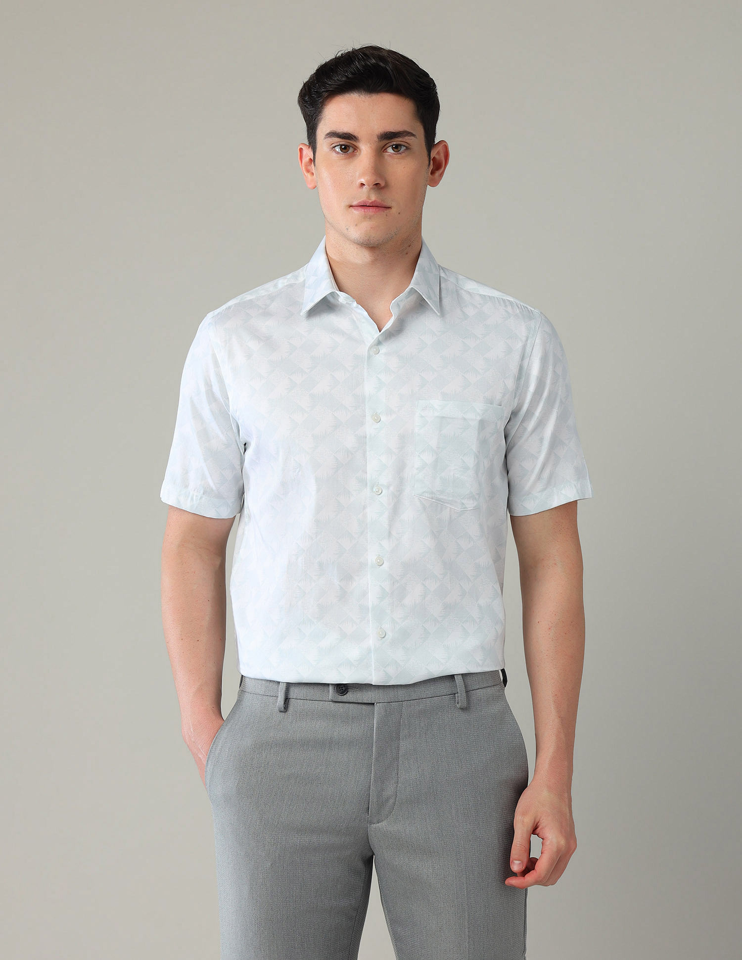 Arrow Geometric Printed Liberty Classic Fit Shirt