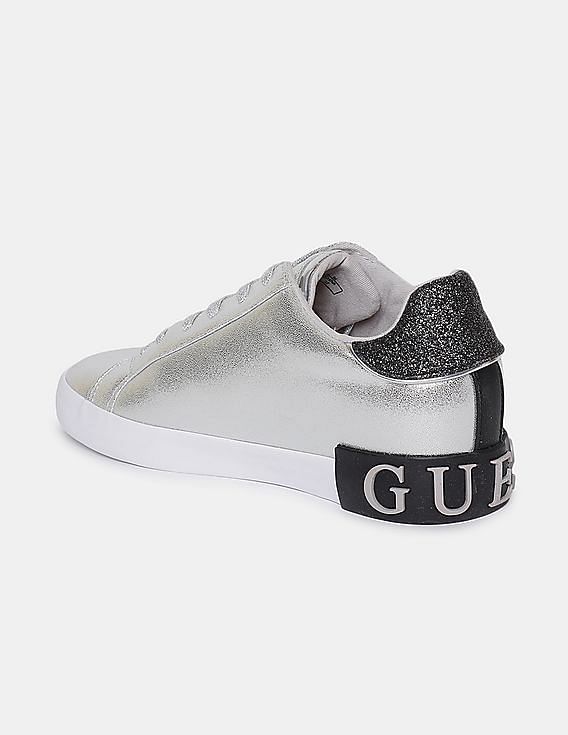 Guess women's silver sneakers hotsell