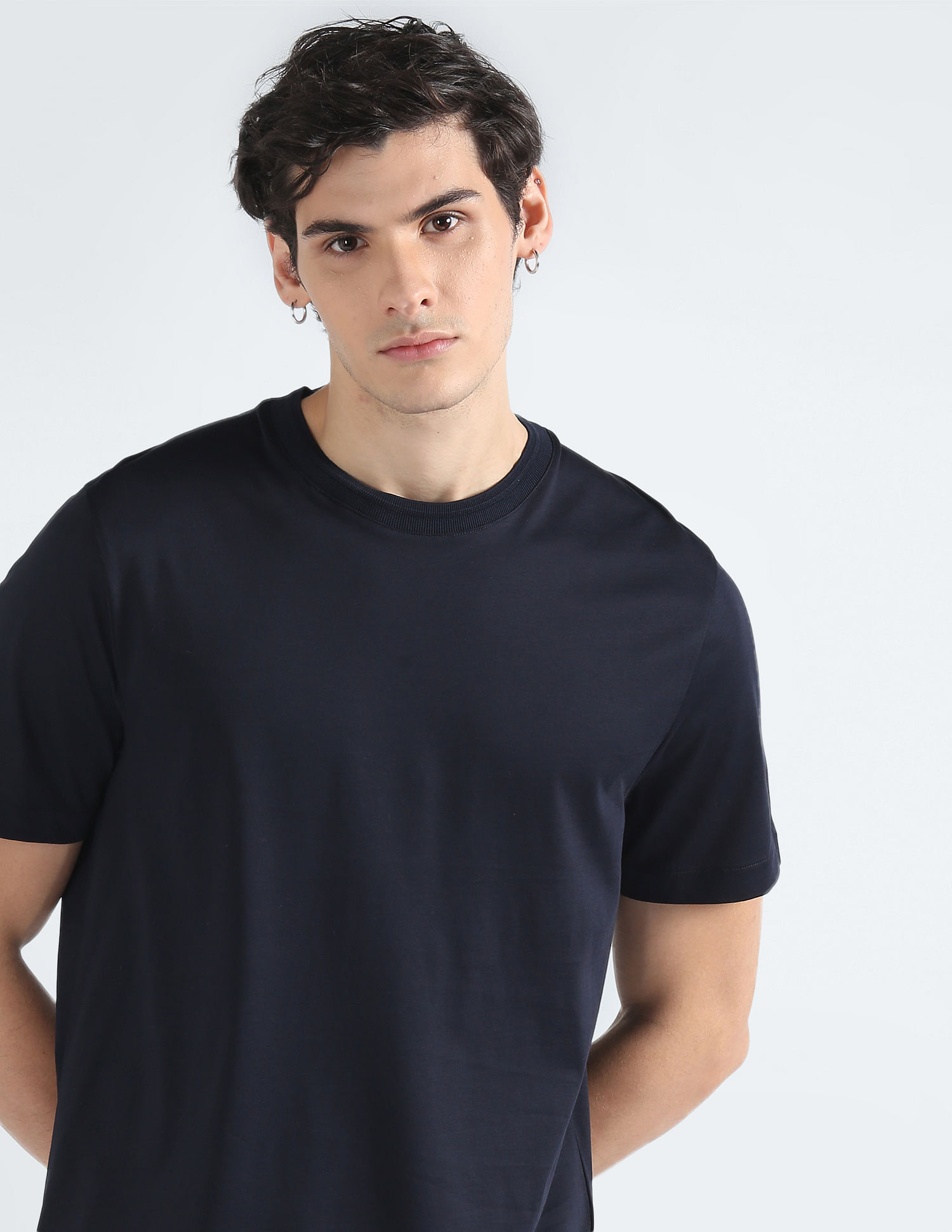 Buy Tommy Hilfiger Solid Mercerized Cotton T-Shirt - NNNOW.com