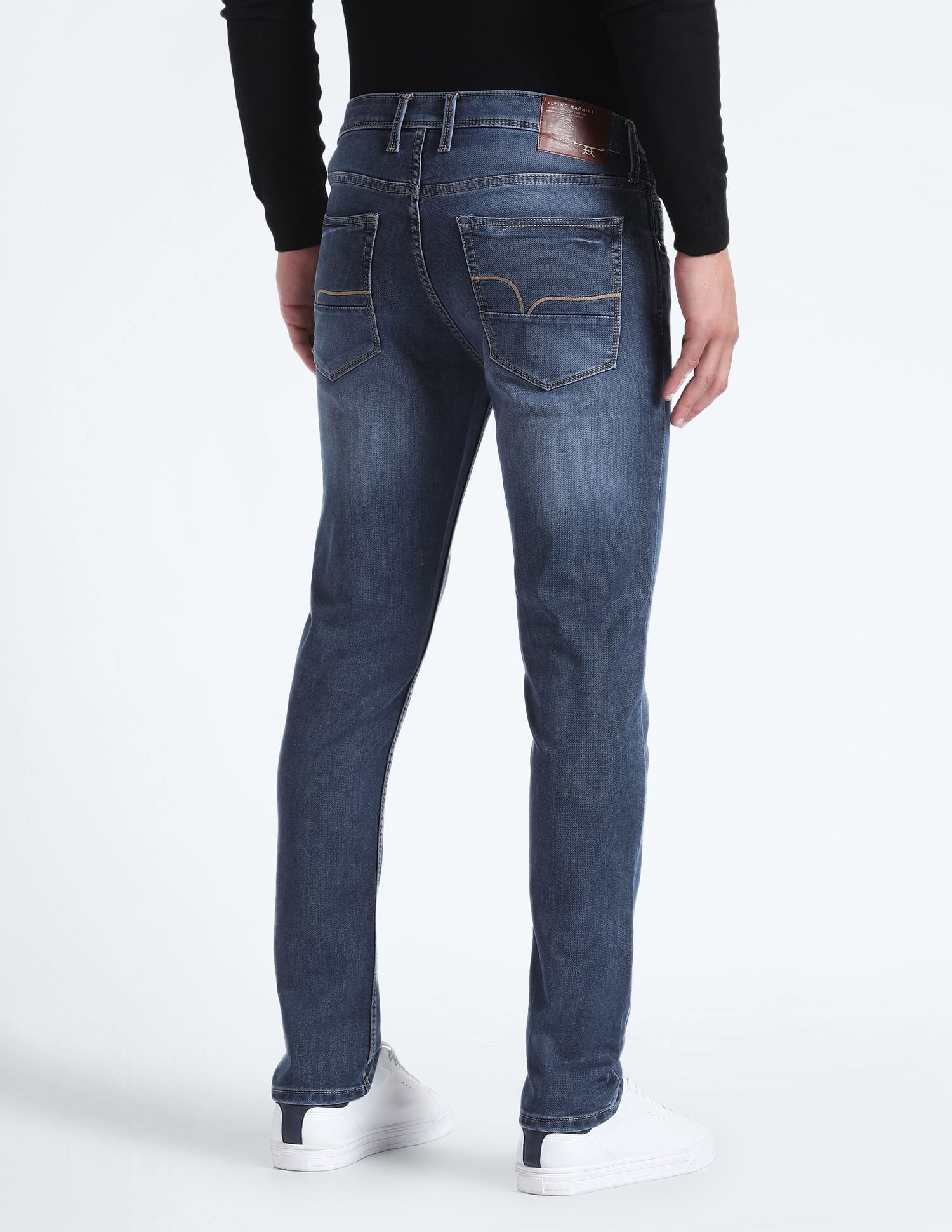 Flying Machine Mid Rise Stone Wash Jeans