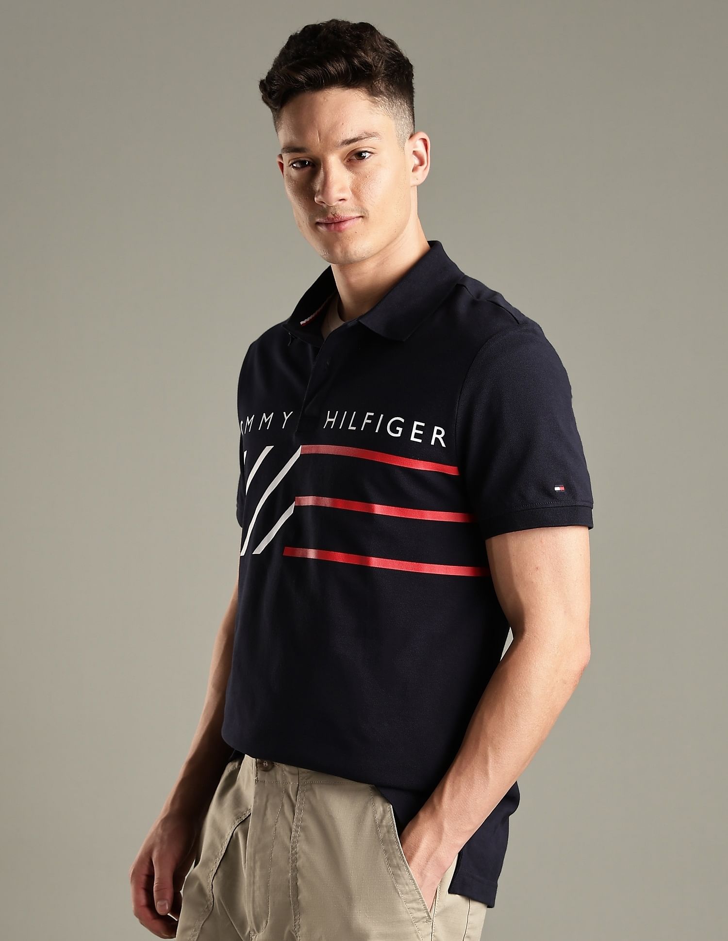 Tommy Hilfiger Logo Regular-Fit Cotton Polo Shirt