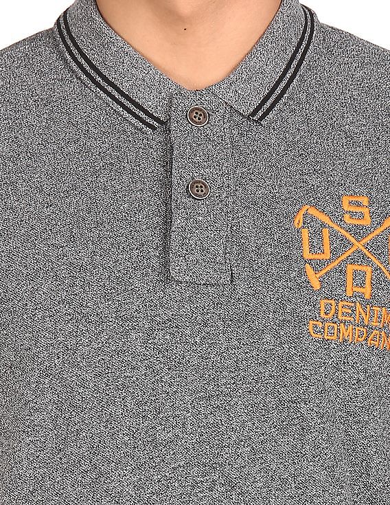 U.S. Polo Assn. Denim Co. Cotton Heathered Polo Shirt