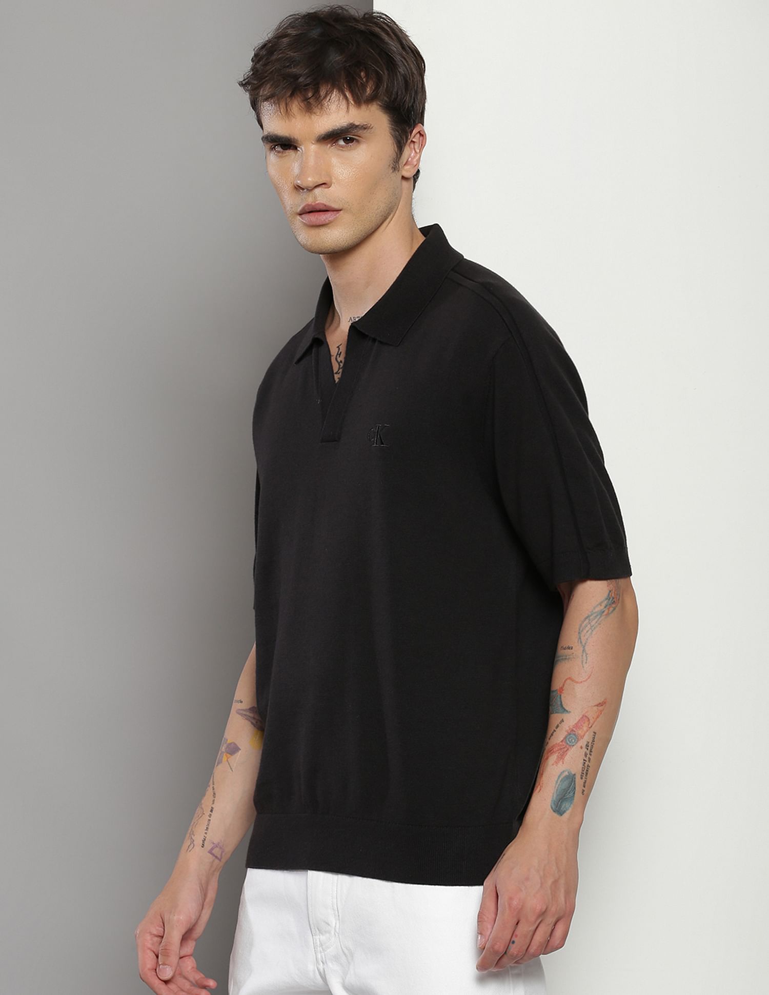 Calvin Klein Relaxed Tonal Blocking Polo Shirt