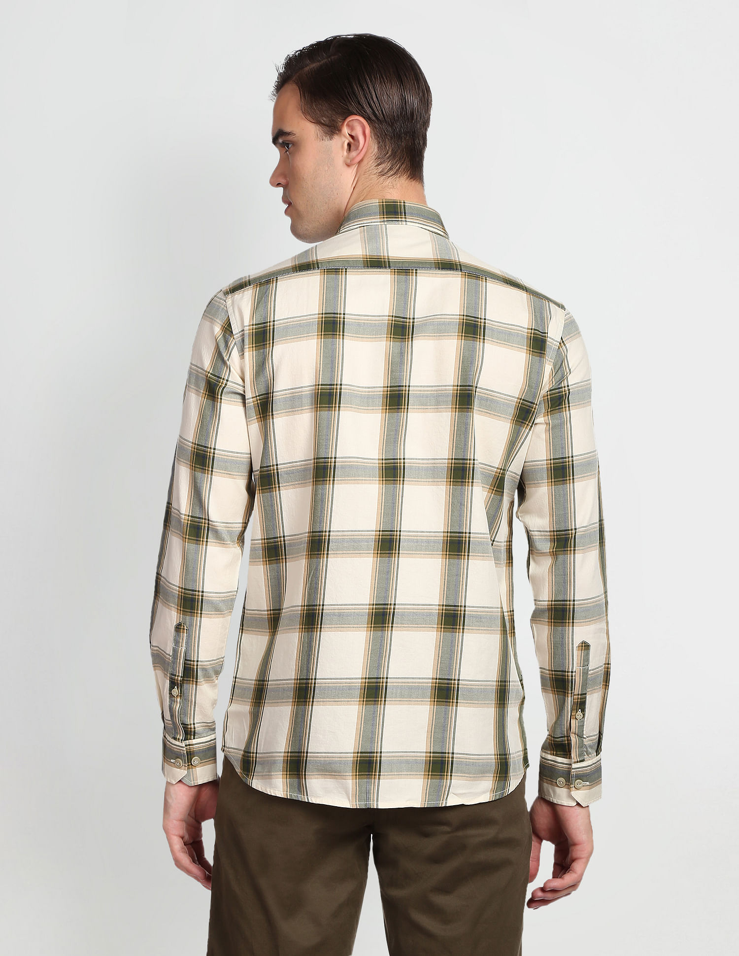 Arrow Sports Tartan Check Slim Fit Casual Shirt