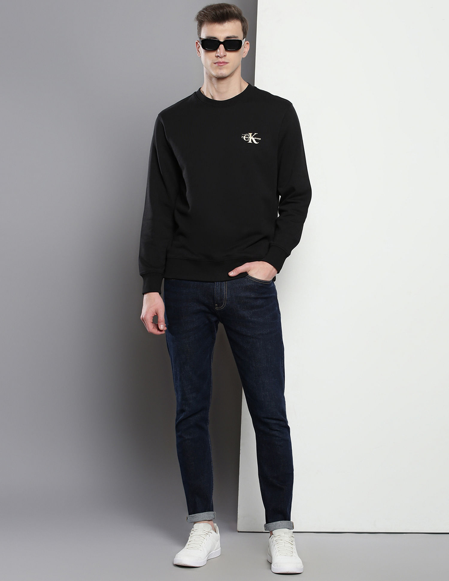 Calvin Klein Crew Neck Cotton Sweatshirt