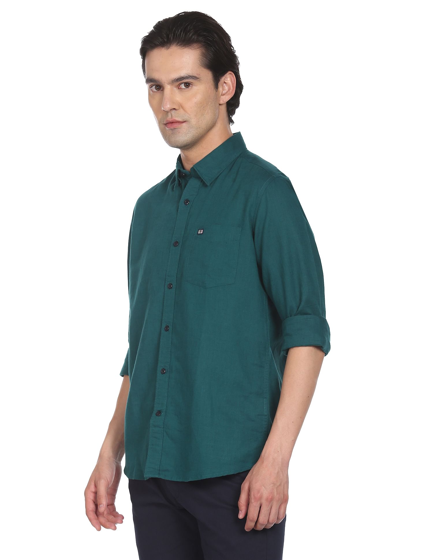 solid green shirt