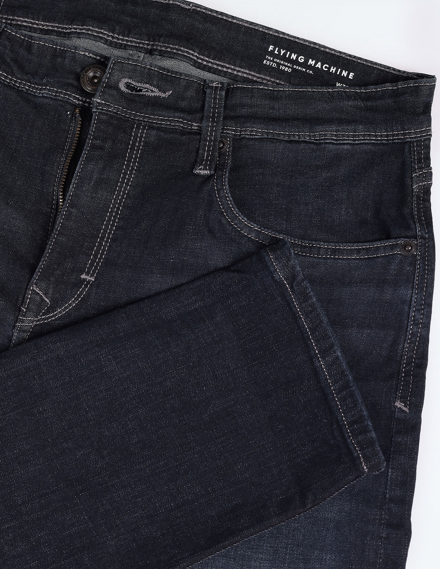 Flying Machine Slash Slim Tapered Fit Jeans