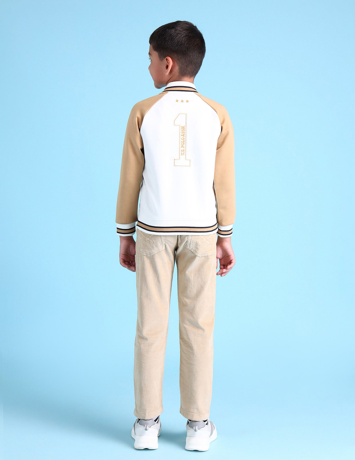 U.S. Polo Assn. Kids Boys Stand Neck Brand Sweatshirt