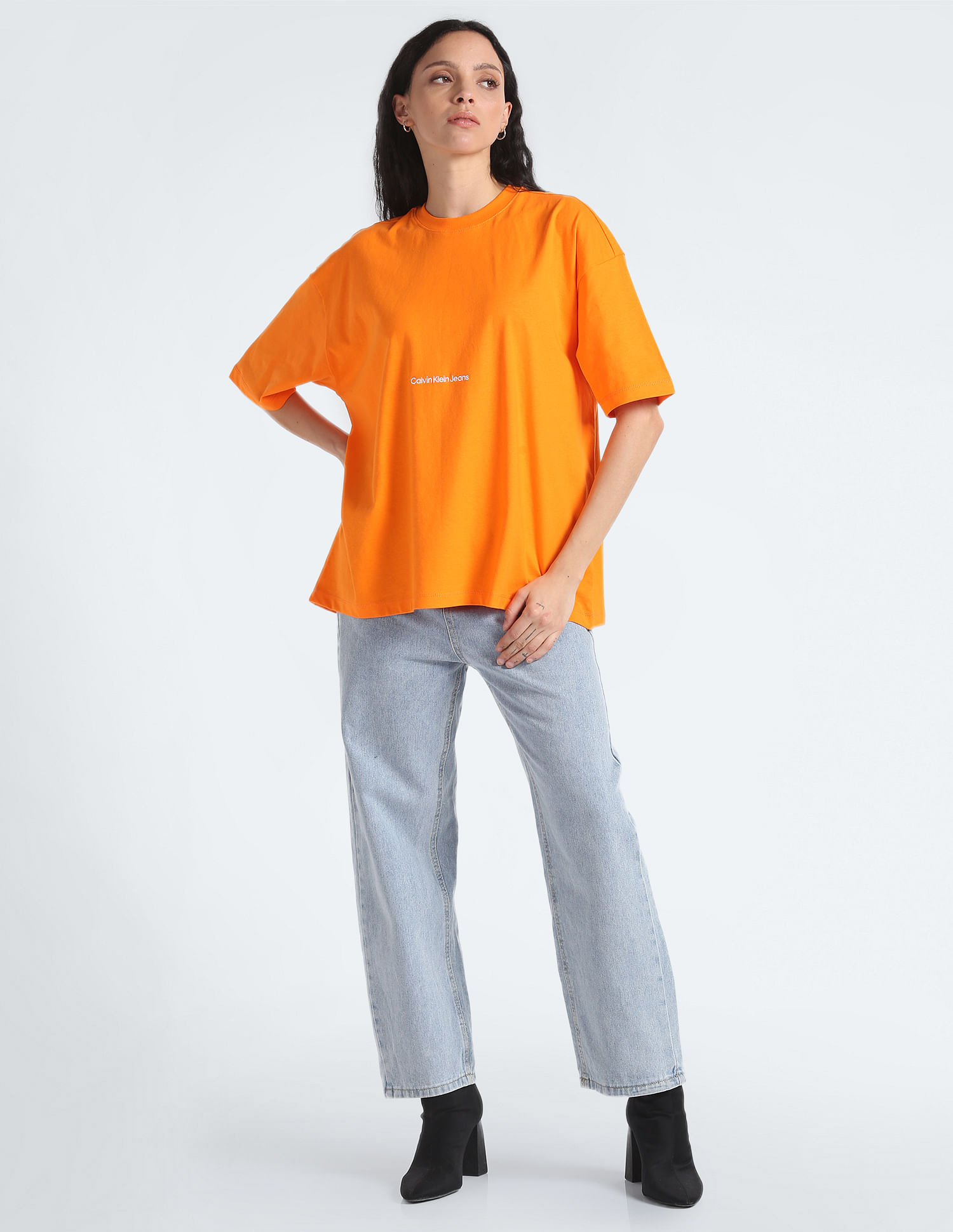 Boyfriend T-Shirt Calvin Buy Jeans Institutional Klein Logo Fit